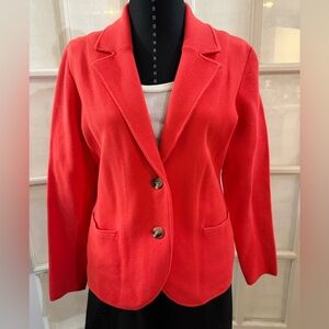 1901 Vibrant Coral Knit Blazer